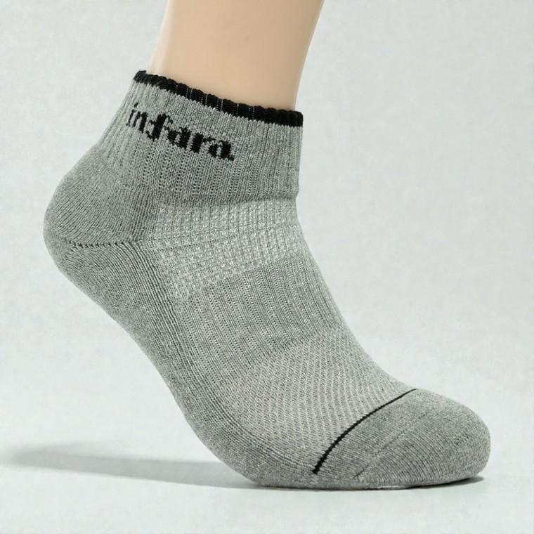 남성 패션 양말 심플라인 2중 쿠션 스포츠양말 (그레이)
