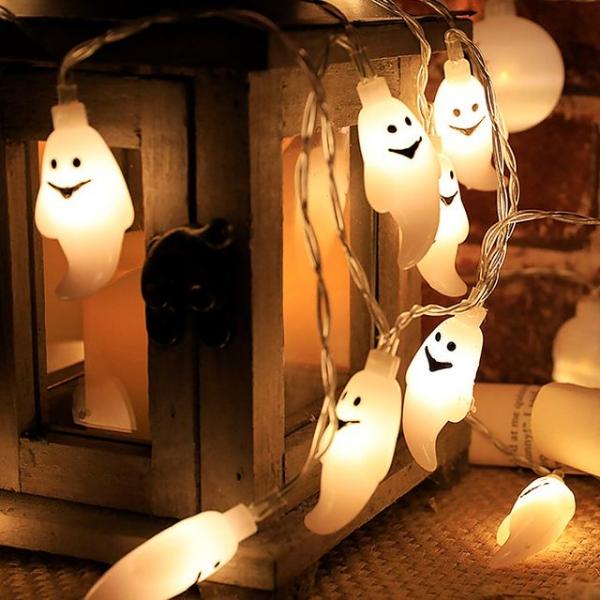 데코용품 20구 LED 할로윈 유령 가랜드 전구(3M)