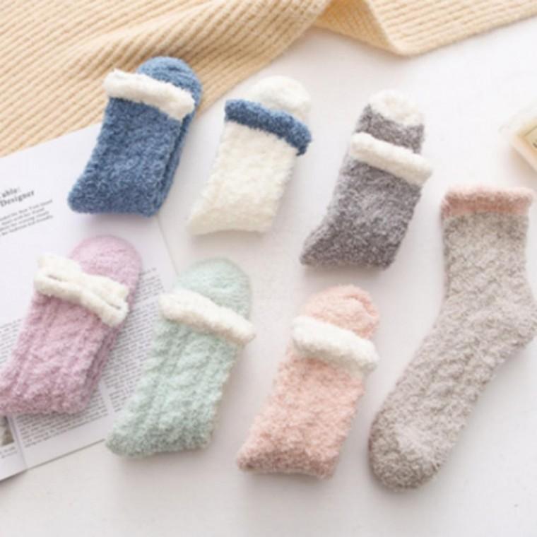 조리원 선물 크리스마스 겨울양말 선물용 크리스마스선물 파스텔 보온 사무실 어린이집 수면양말 투톤 겨울