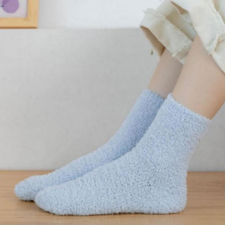 마카롱 소프트 겨울양말 부드러운 무지 수면 양말 조리원 선물 컬러 보온 뽀글이