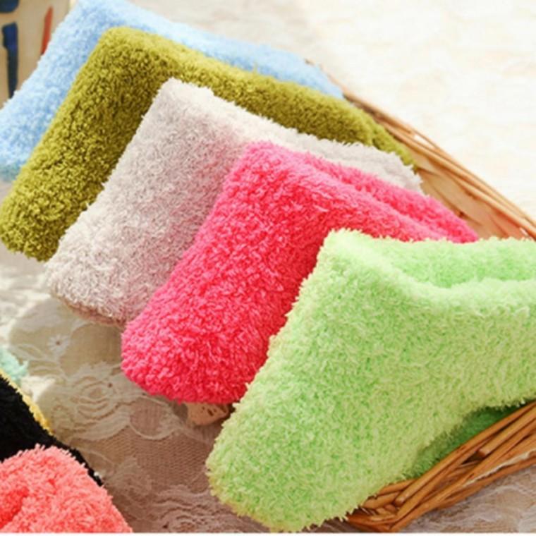 조리원 선물 겨울양말 따뜻하고 푹신한 컬러풀 보온 양말 수면 파스텔톤