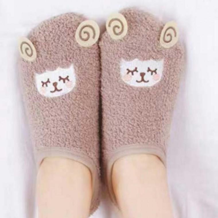 보온 조리원 발목 선물 여자 겨울 극세사 수면 양말 덧신 겨울양말