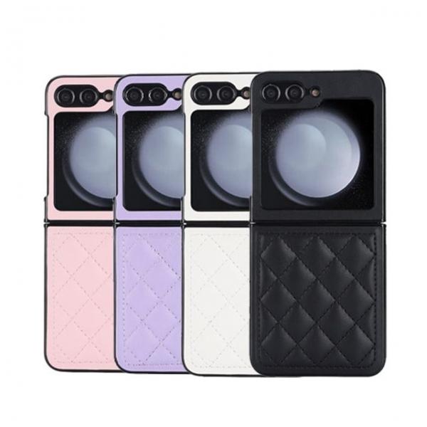 갤럭시Z플립6 5 4 3 로빈 레더 퀼팅 쿠션 범퍼케이스