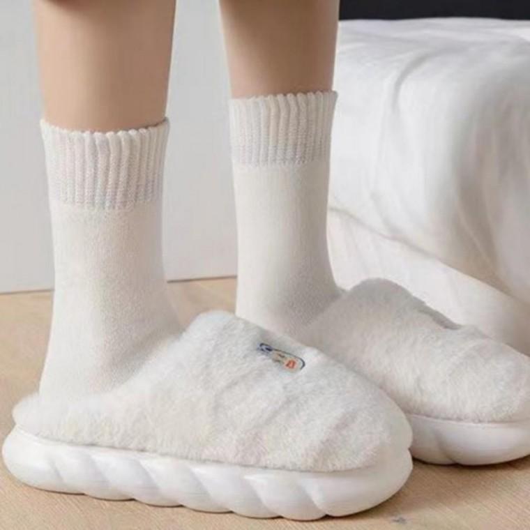 중목양말 학생 여성 여자 겨울 기모 스판 두꺼운 양말