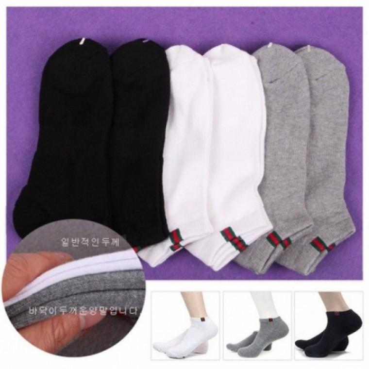 남여 이중파일 스포츠양말 발목(띠무지) 10켤레