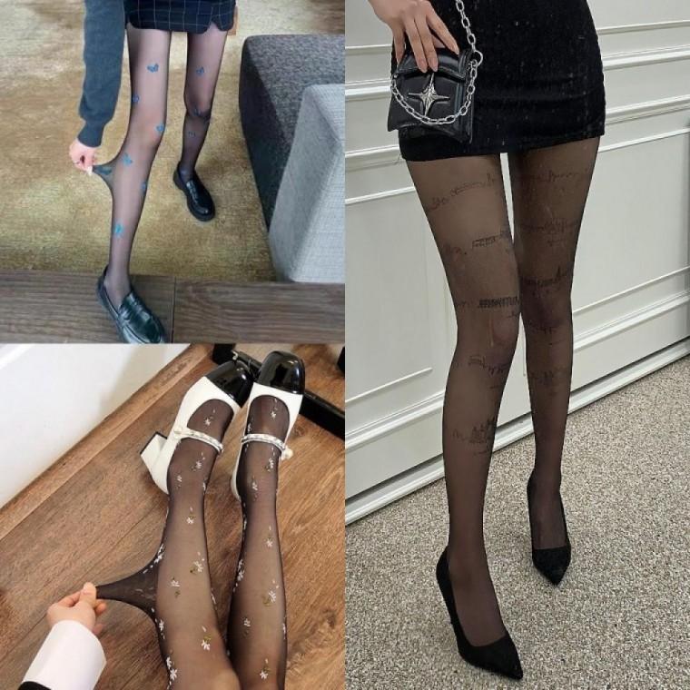시티컬스타킹 프린팅 나비 섹시 검정 꽃 시티 무지 패션잡화 반목 팬티스타킹 용 양말 두꺼운양말 무늬 장