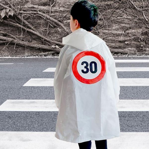 어린이 안전 우비 2칼라 교통안전 아동 레인코트