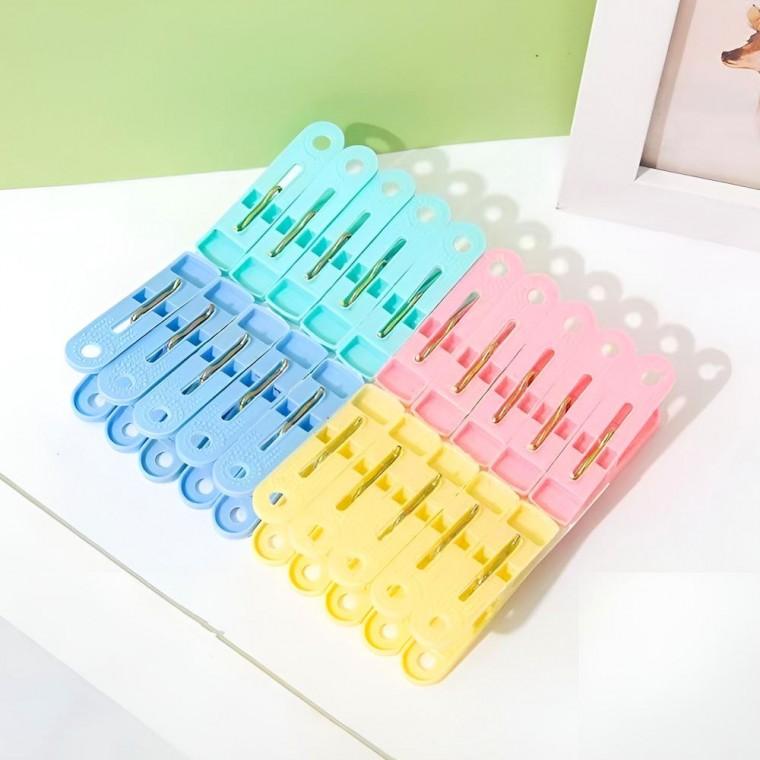 파스텔 컬러 빨래집게 세탁 양말 속옷 빨래줄 집게