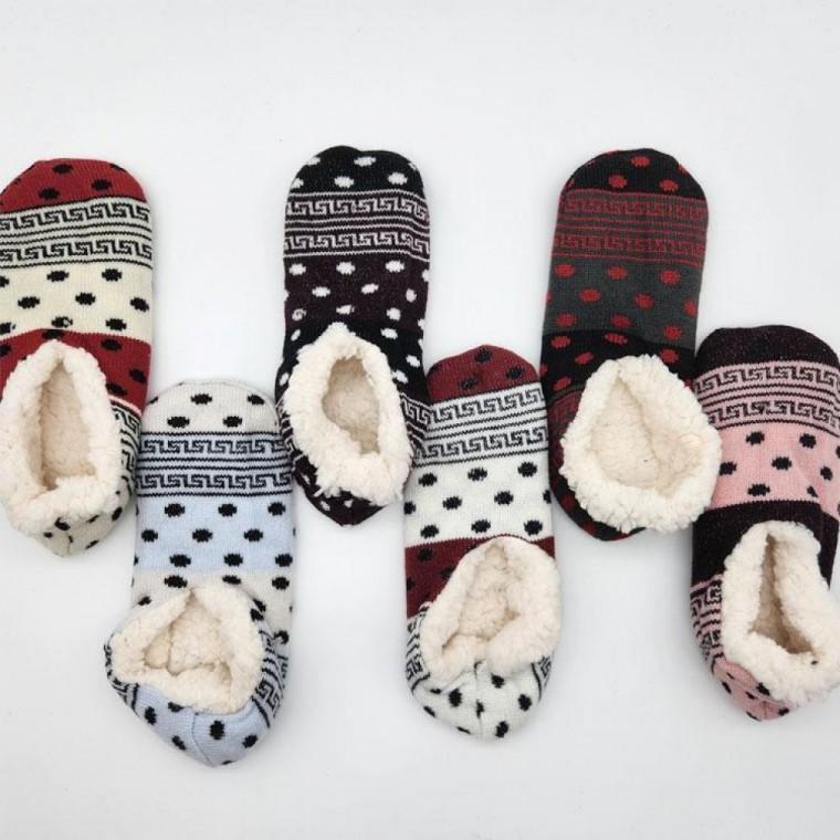 양털가득 방한덧신 겨울양말 도트 겨울덧신 3켤레묶음