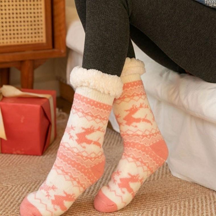 따뜻한 미끄럼방지 여자 겨울 퍼 안감 수면양말