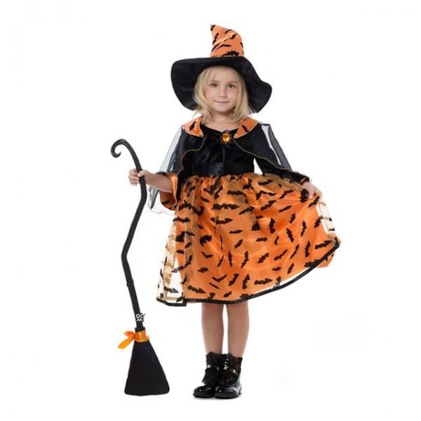할로윈 주시 마녀 오렌지 코스튬 (선택) 아동 파티옷