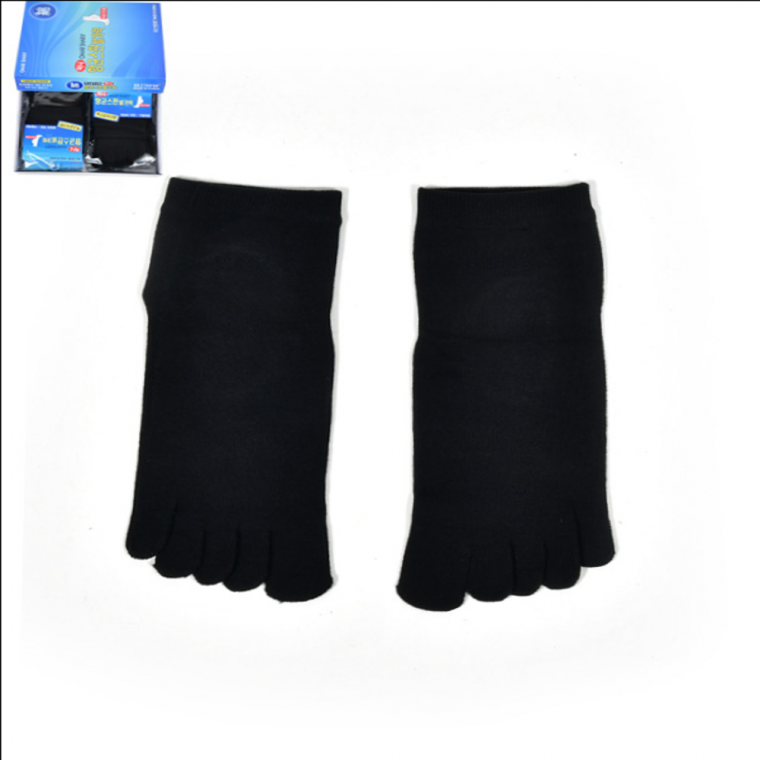 오마샤리프 쾌적한 항균 스판 블랙 신사 발가락 미니 양말