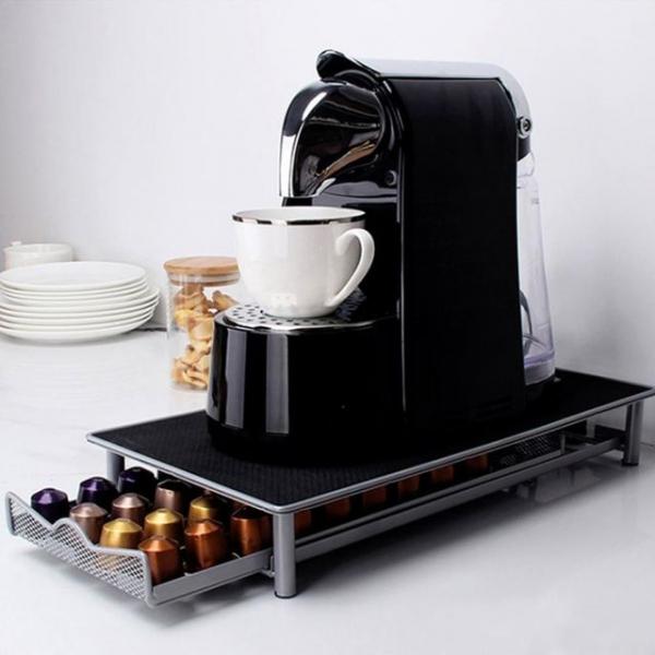 캡슐커피 메탈 슬라이딩 서랍 보관함 커피선반 (40구)