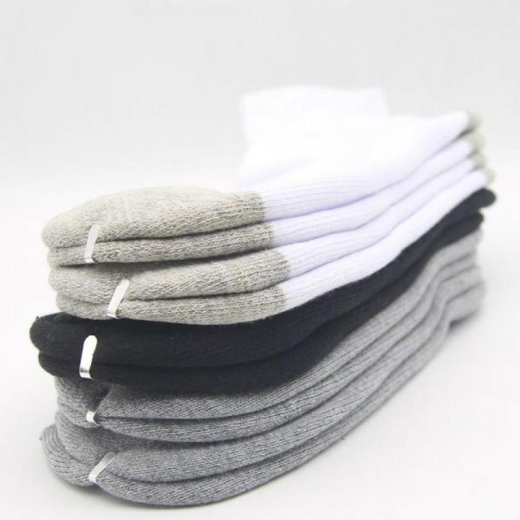 남자 이중바닥 스포츠양말 까치발 단목 10켤레