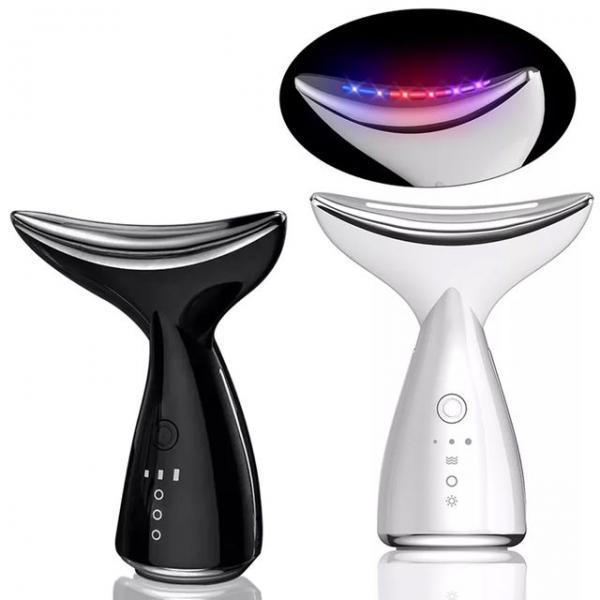 쓰리몰 LED 초음파 마사지기 목 리프팅 얼굴 마사지기