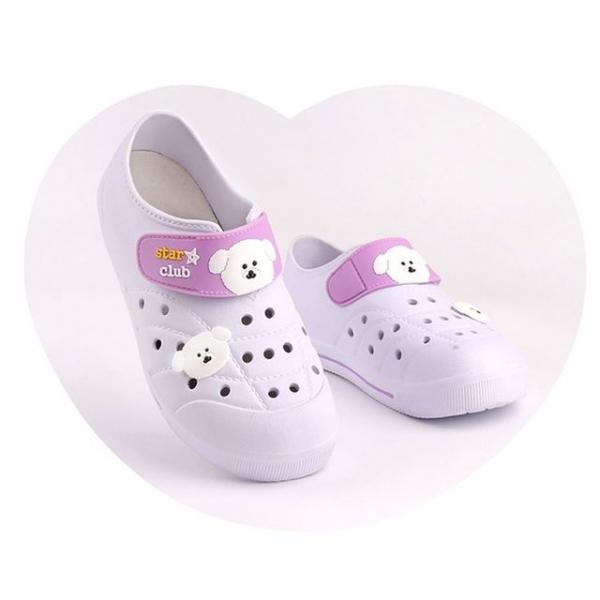 퍼피실내화 (퍼플) EVA 캐릭터 여아동 초등 학교신발