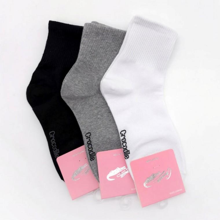 깔끔 디자인 밴딩 악어 여성 중목 양말 5켤레 묶음