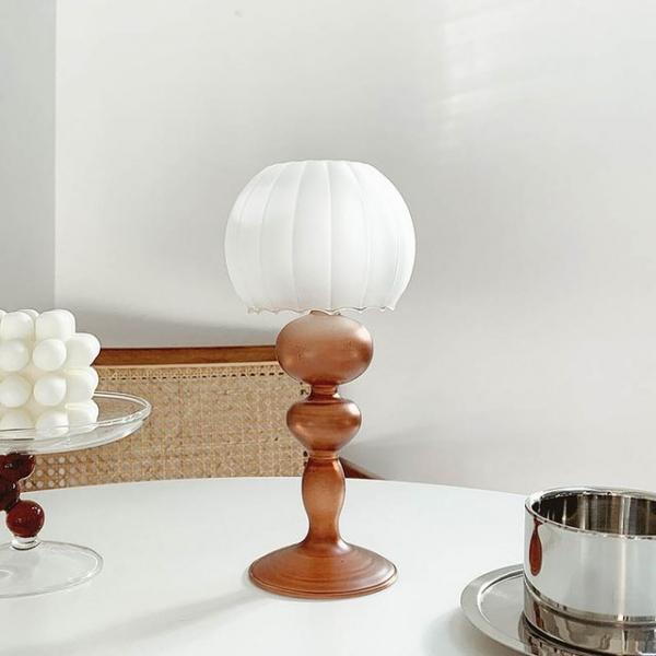 브라운 유리 티라이트 캔들 거치대 홀더 촛대