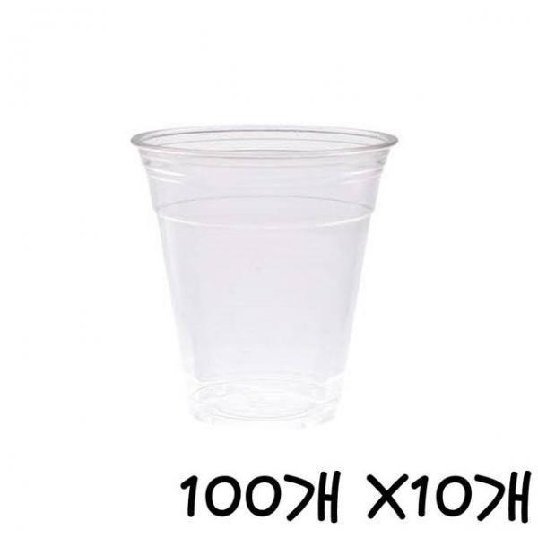 테이크아웃 PET 투명컵 12oz 지름92mm 100개 X10개