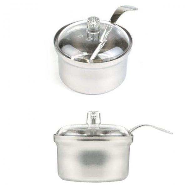 스텐 다대기통 양념단지 양념통 8.1cm 7호 수저포함