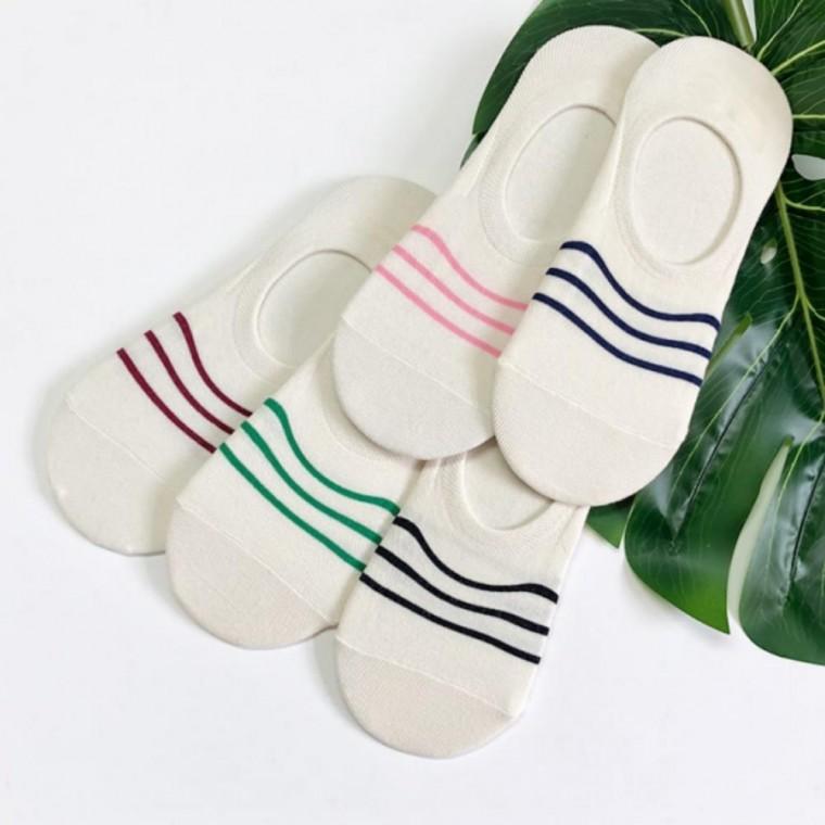 페이크삭스 덧신 양말 여성 데일리 줄무늬 5켤레