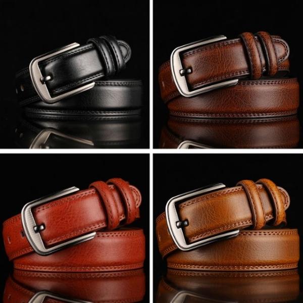 키밍 남성 가죽벨트 허리띠 버클 캐주얼 롱벨트 정장