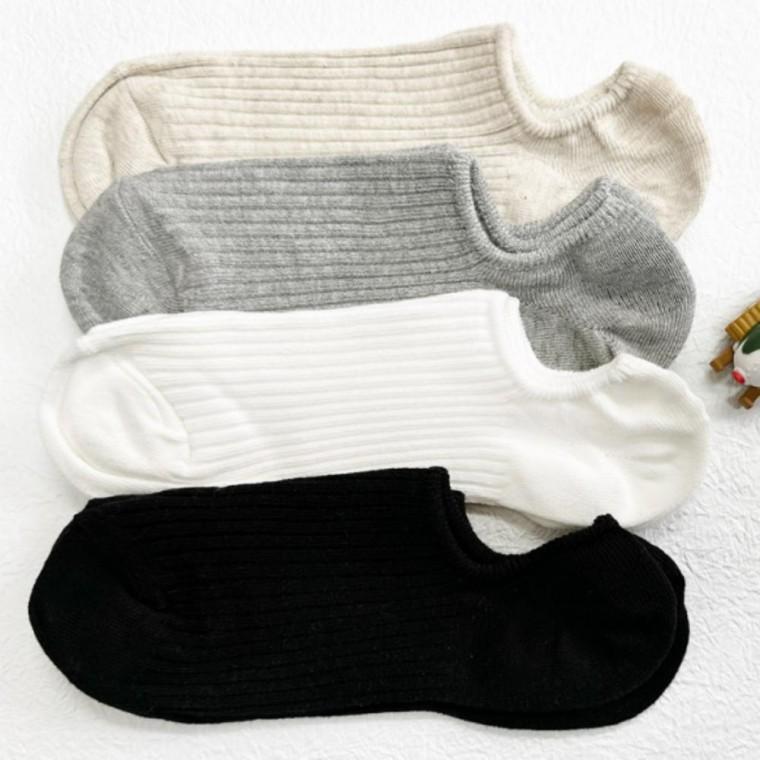 덧신 갑종 남성 골지 국내 양말 논슬립 무지 4켤레