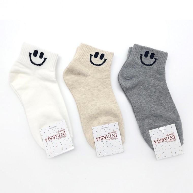 여성용 스마일 단목양말 5켤레묶음