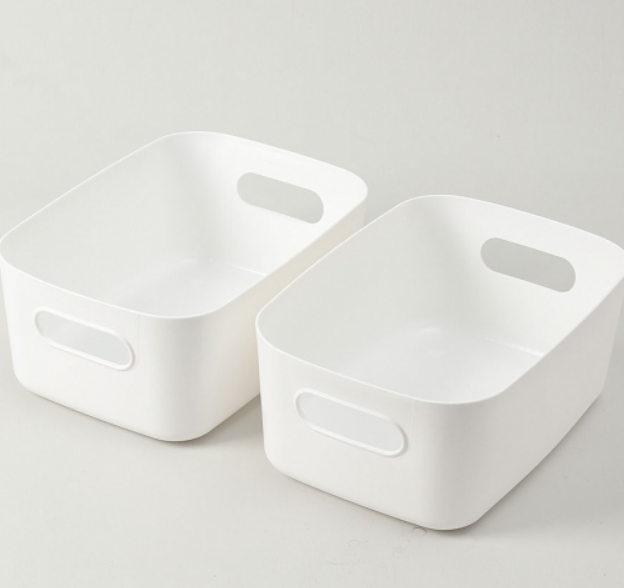 바구니 양말바구니 욕실바구니 사각 수납바구니 2p세트 (화이트/16cm) DP73215