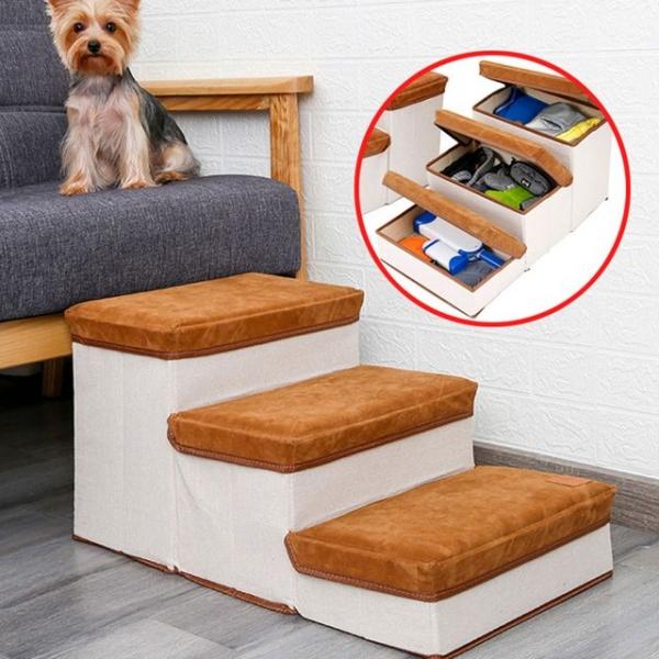 강아지 고양이 반려동물 논슬립 수납장 계단 스텝