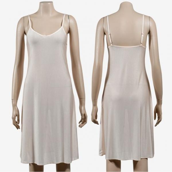 국산 인견 슬립 원피스 섬유 나시 골지 어깨조절