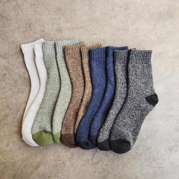 남녀공용 따뜻한 장목 도톰 양말 5종세트