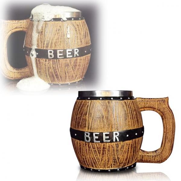 캠핑 맥주잔 엔틱 홈카페 특이한 스텐 생맥주
