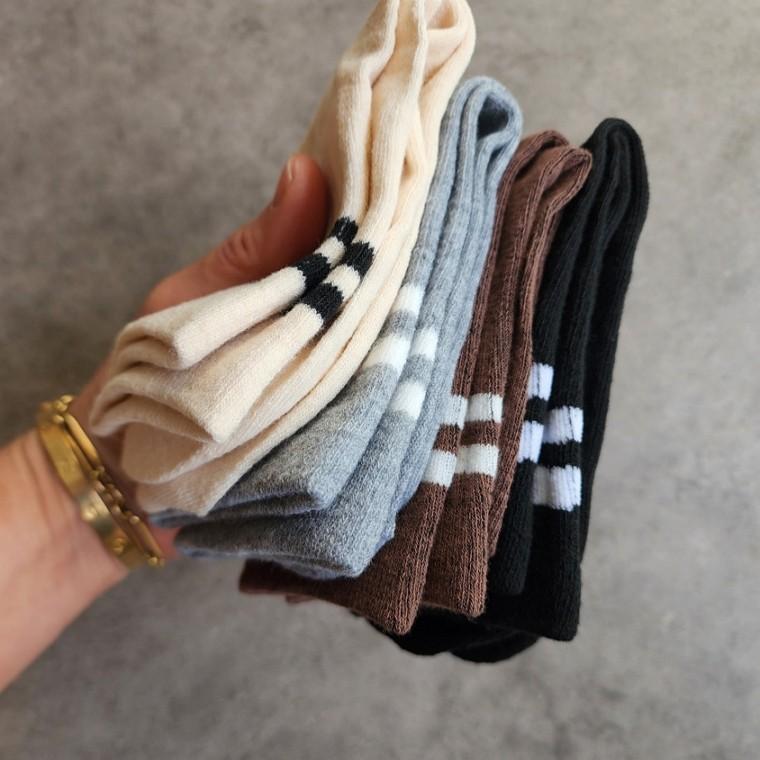 면소재 사계절 여성 데일리 중목 양말