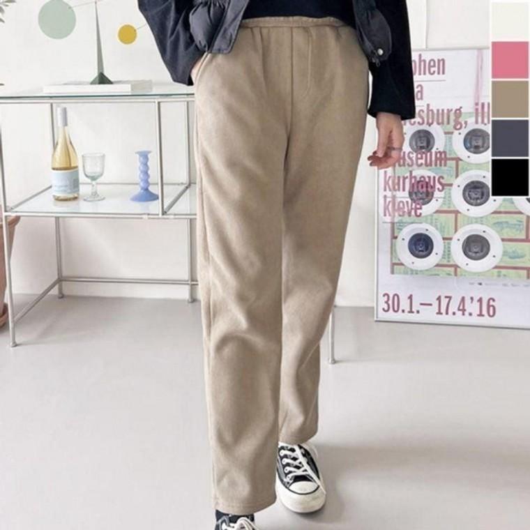 여자 일자 팬츠 겨울 보온 골덴 바지 팬츠 일자 안감 바지 기모 여성 겨울 겨울 여성 바지 안감