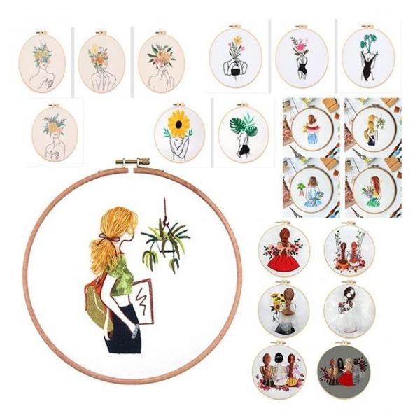 키밍 프랑스자수 인물 패키지 모음 DIY 집순이 집콕