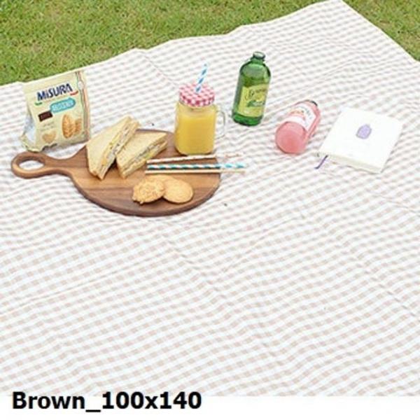 피크닉 매트 브라운체크 100x140cm (2~3인용)