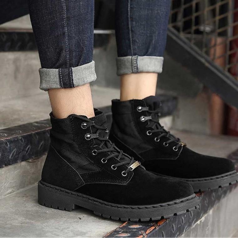 캠퍼스 룩 엠티 겨울 방한 화 워커 대학생 겨울 남자