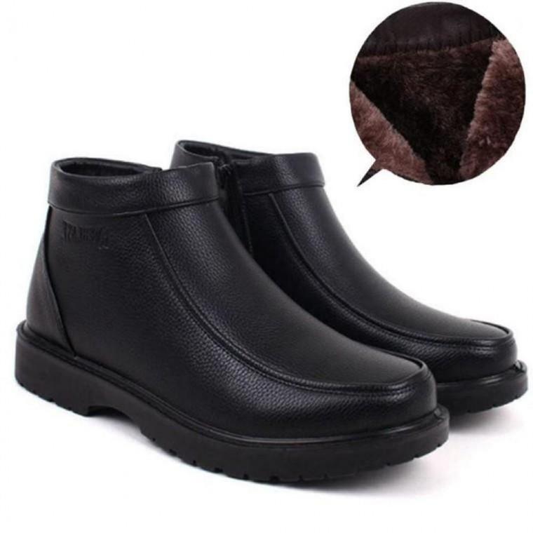 남성 고급 정장 겨울 슈즈 털 구두 미끄럼방지 방한화 여성 겨울 털 패션 부츠 남자 패딩 방한 화 신발