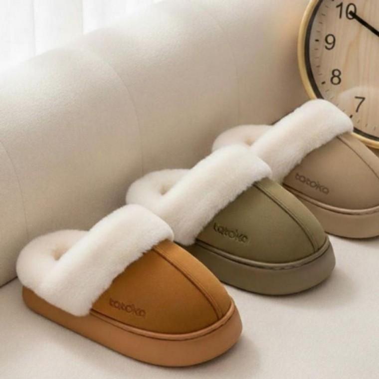 여성 겨울 포근 퍼 실내화 베이직 방한 트리밍 슬리퍼 여성슬리퍼 털신발 털슬리퍼 패딩부츠 사무실 겨울