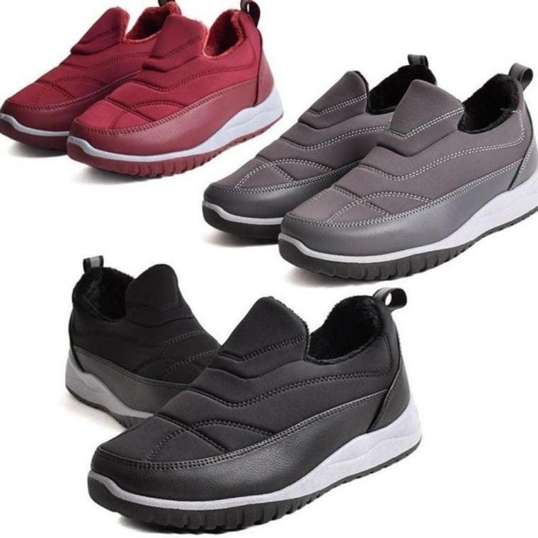 남성 여성 겨울 패딩슬립온 누빔 방수 방한화 안감퍼 털 기모 남자 겨울 여자 방한 화 털운동화 신발