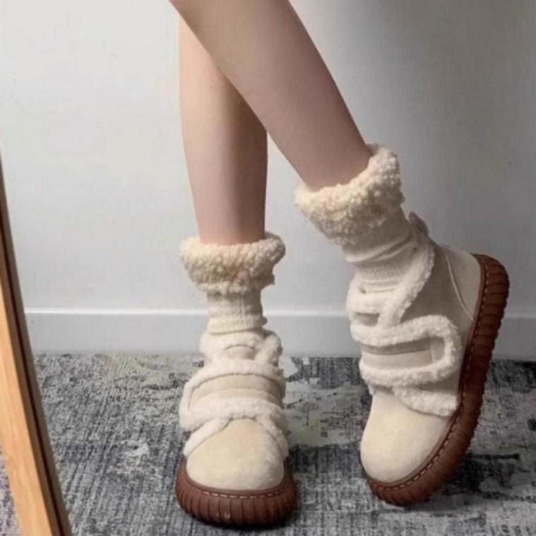 여성 겨울 데이트룩 앵클 퍼 스트랩 미들 방한 부츠 아동 유아 방한 남자 미들 여성 신발 겨울 아기
