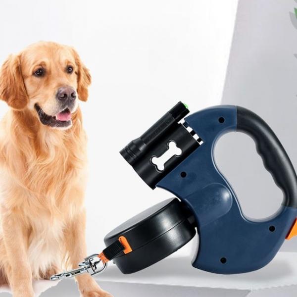 트윈 리드줄 강아지 두마리 다견 목줄 야간산책 LED