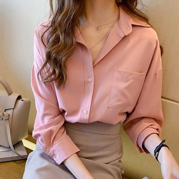 3컬러 캐주얼남방 블라우스 카라셔츠