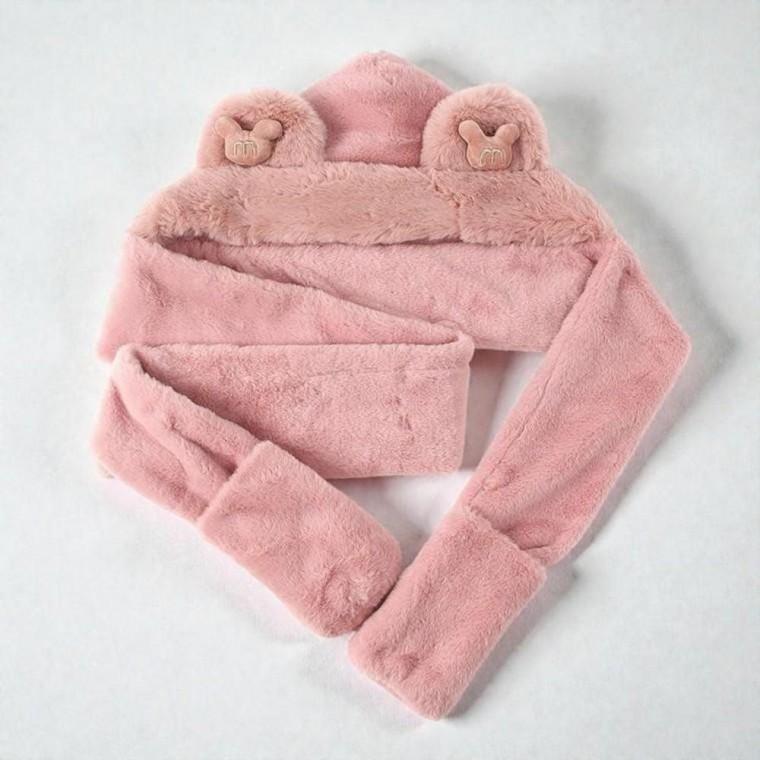 여성 겨울 후드 머플러 일체형 모자 롱 목도리 후드머플러 용품 퍼 따뜻한 용 목도리 잡화 겨울 후드