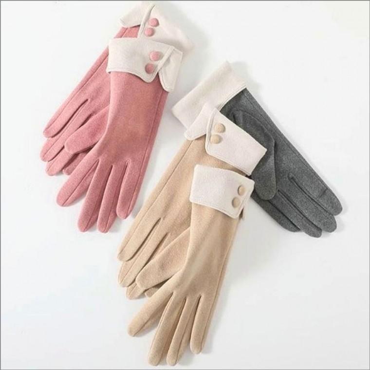 오픈형 캐주얼 정장 겨울 단정한 겨울장갑 손가락 여자 터치가능