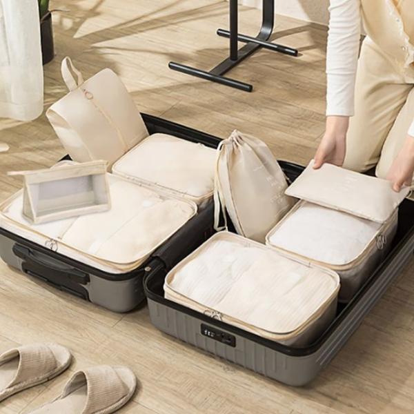 캐리어 해외여행 옷 신발 정리 파우치 8종