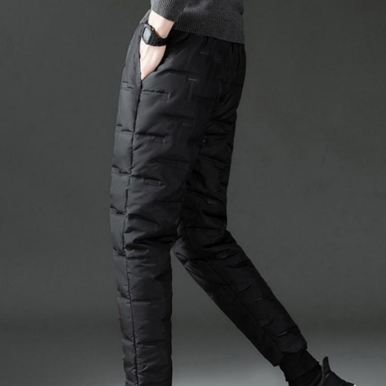 겨울 패딩 기모 바지 바지 겨울 남성 밴딩 방한 한파 방한 현장 혹한기 따뜻한 일복
