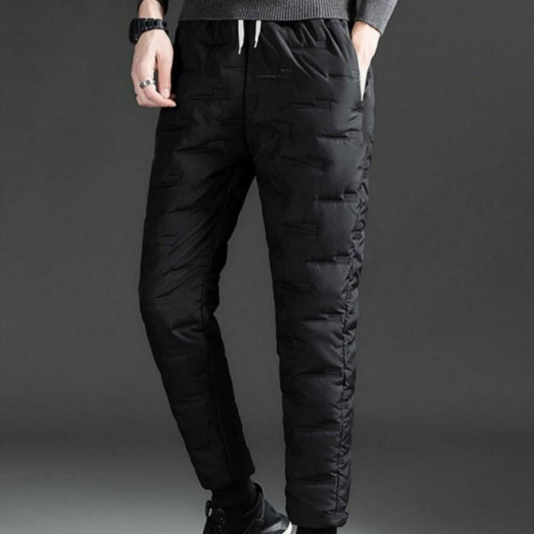 바지 기모 따뜻한 일복 현장 겨울 방한 라이더바지 방한 한파 밴딩 남성 겨울바지