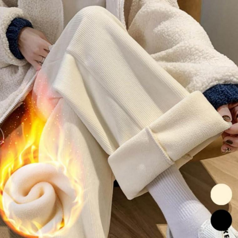 한파 기모 방한 여자 겨울 퍼 밴딩 여성 겨울 팬츠 일복 골지 바지 골덴 기모 현장